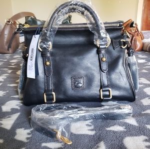 NWT Dooney Mini Florentine Satchel Black/black